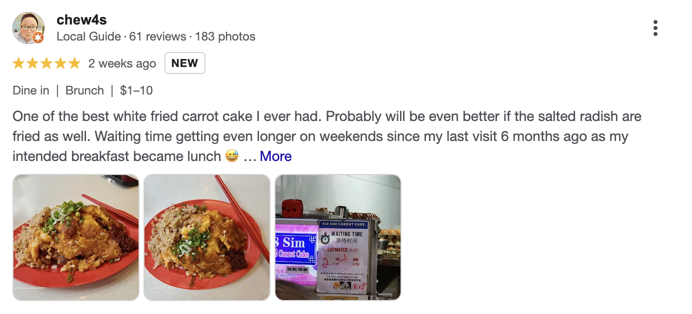 yishun carrot cake